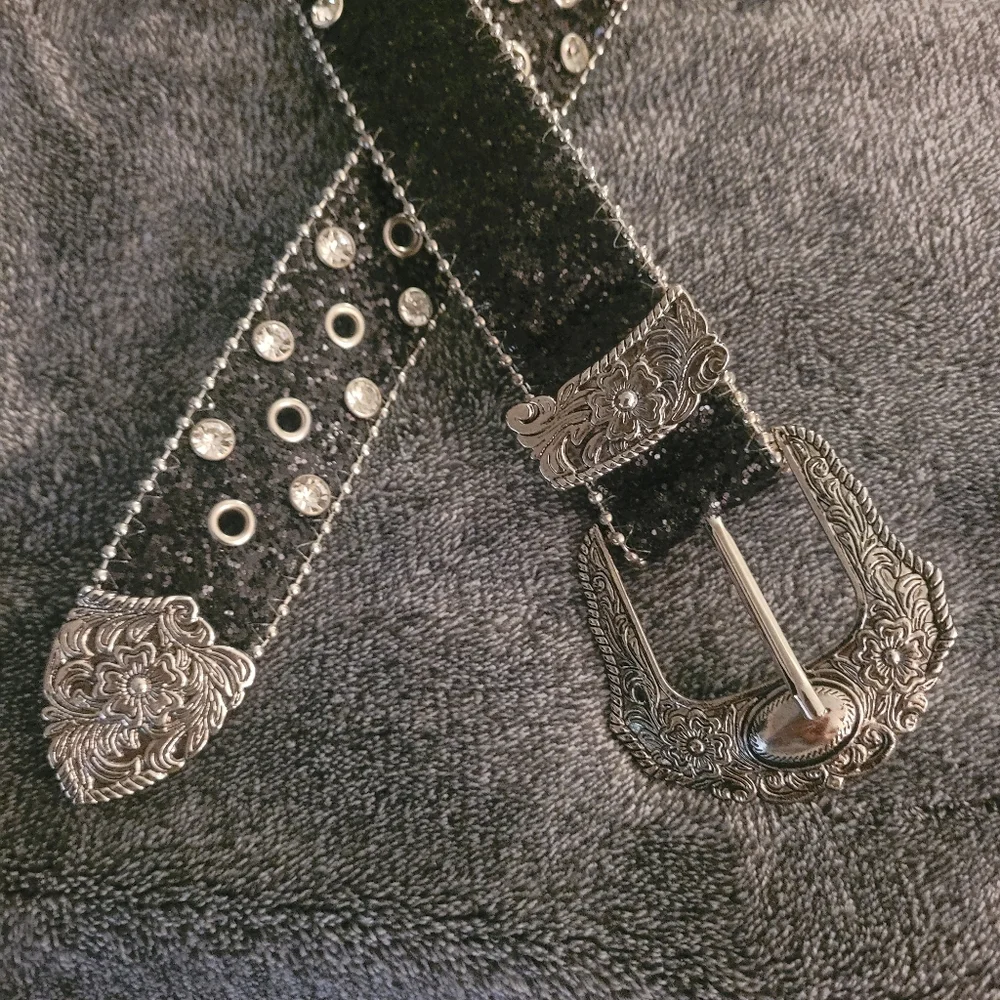 Black Rhinestone Belt with Glitz Belt